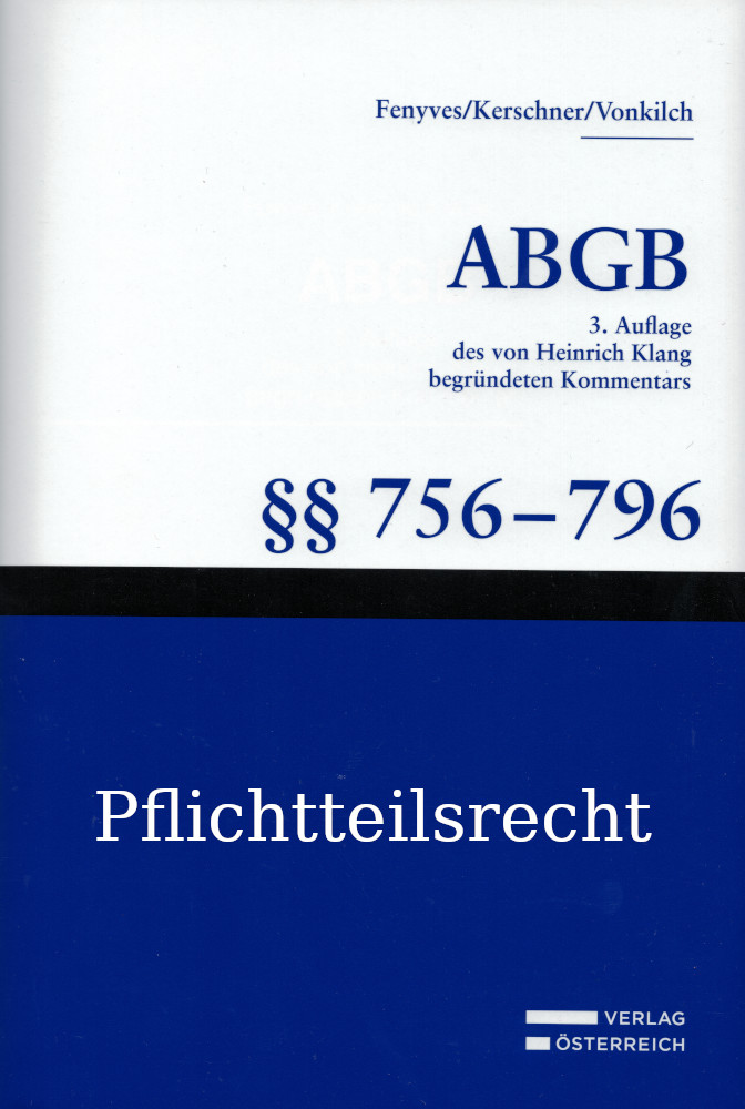 ABGB §756-§796 Pflichtteilsrecht